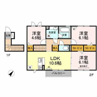 アヴァンセ【2階】の間取り
