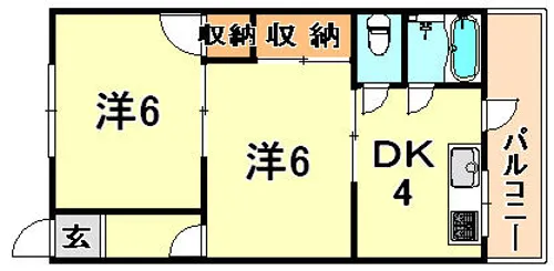 カーサ西山町【5階】の間取り