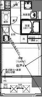 メイクス博多石城【7階】の間取り