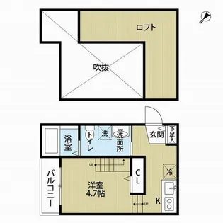REVEUR箱崎【1階】の間取り
