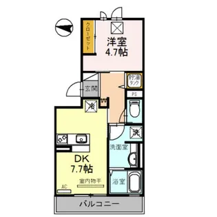 ボーセジュール【1階】の間取り