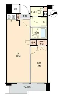 パーク・ノヴァ久留米中央【902号室】の間取り