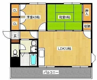 ステートリー羽衣【3階】の間取り