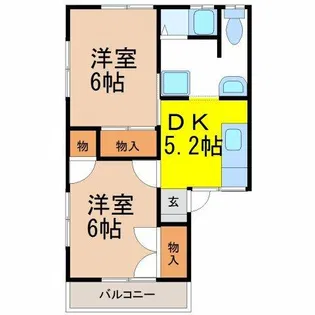 三陽荘【2階】の間取り