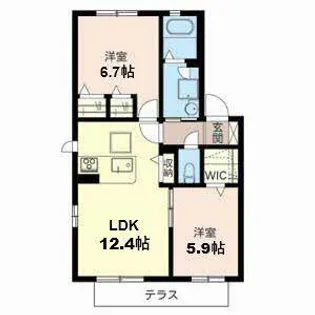 アークグレイス【0108号室】の間取り