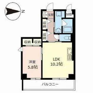 エバーグリーン御薗橋【0401号室】の間取り