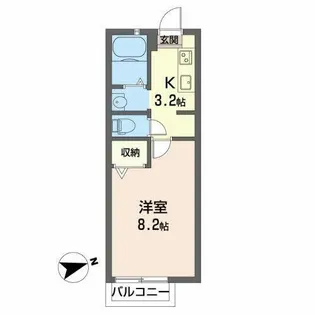 メゾン・ド・深草エル【0122号室】の間取り