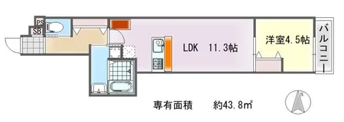 La Fite SHIMOGAMO【1階】の間取り