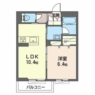 ドゥエラ【0202号室】の間取り