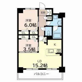 シャーメゾン岡町【0202号室】の間取り