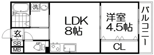 レジデンスコート橋本【306号室】の間取り