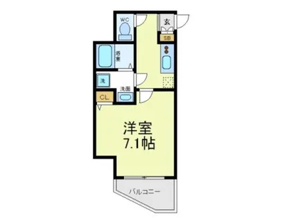 ラパンジール四天王寺東【8階】の間取り