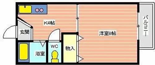 セジュール今寺【209号室】の間取り
