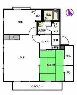 フィオーレI B棟【B0202号室】の間取り