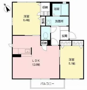 シティパル長行 C棟【C0202号室】の間取り