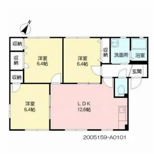 オー・ボアパティールII A棟【A0101号室】の間取り