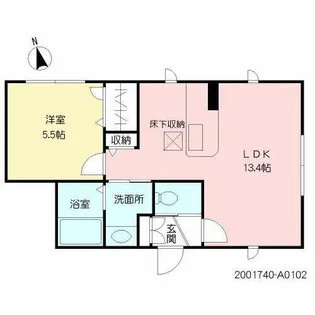 エルカーサ門司港【A0102号室】の間取り