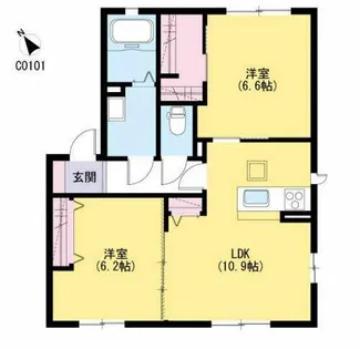 FORENA C棟【C0101号室】の間取り