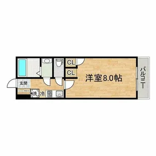 ウエストドリーム桂川【102号室】の間取り