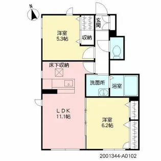 sophia I番館【A0102号室】の間取り