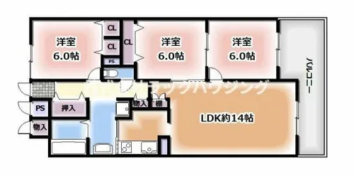 日光ハイツ香里第五【10階】の間取り
