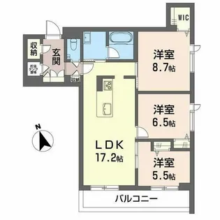 カーサ・レジデンス【0402号室】の間取り