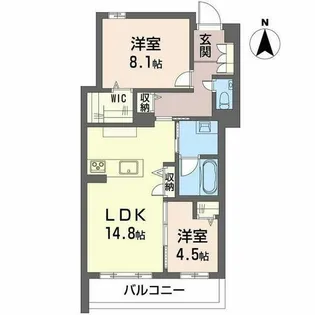シャーメゾン国府宮駅前【0202号室】の間取り