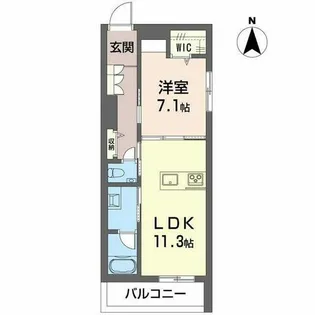 シャーメゾン国府宮駅前【0103号室】の間取り