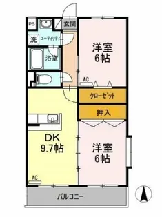 サン ルミエール【101号室】の間取り