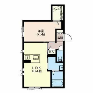 BLANCNOIR 白壁【0105号室】の間取り