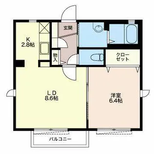 サニーハウス東端【B201号室】の間取り