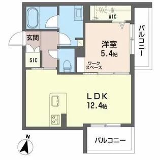カーサレジオ共和【0201号室】の間取り