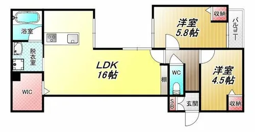 GLANZ平野【2階】の間取り