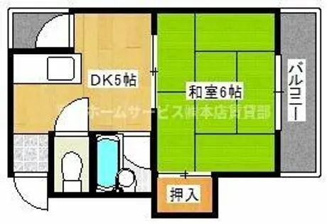 コーポイン長居B棟【3階】の間取り