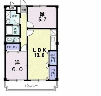 グリーンハイツ田中【2階】の間取り