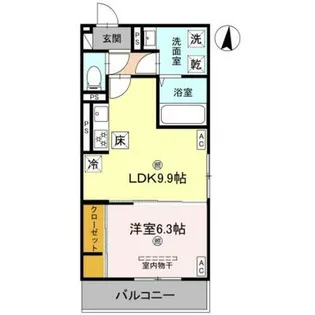 GRAMM西伊達【1階】の間取り