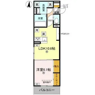 GRAMM西伊達【1階】の間取り