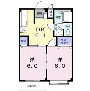 エルディム華A【2階】の間取り