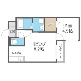クチュール豊平美園【303号室】の間取り
