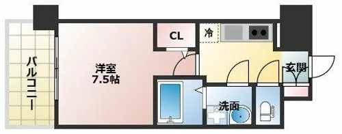S-RESIDENCE新大阪WEST【11階】の間取り