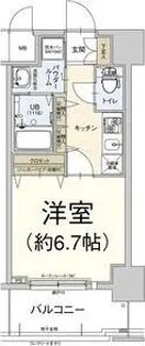エスリード弁天町南【7階】の間取り