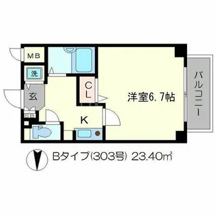 プレサンス京都東山CityLife【3階】の間取り