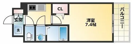 フォーリアライズ天王寺ヴァロール【8階】の間取り