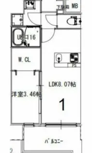 アートレジデンス吉野【5階】の間取り