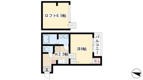 サンプレミオ十番町【203号室】の間取り