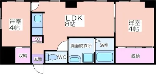 フェリーチェ帝塚山【102号室】の間取り