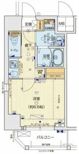 ララプレイス京町堀プロムナード【6階】の間取り