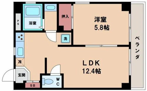 電気館ビル アポロハイツ【5階】の間取り