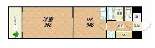 グリーンプラザ瓦町【3階】の間取り