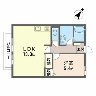 ハイツ華の元【1階】の間取り